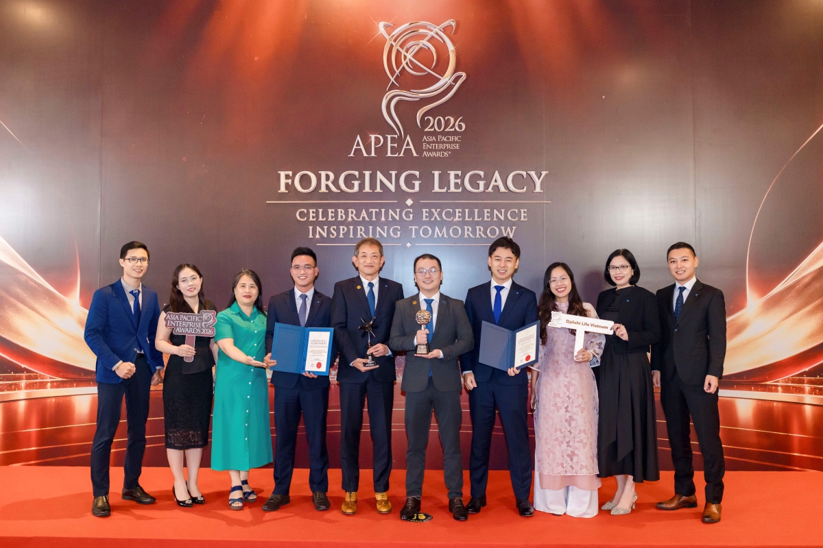 Các thành viên Daiichi Life Việt Nam tại Lễ trao Giải thưởng Doanh nghiệp Châu Á 2026